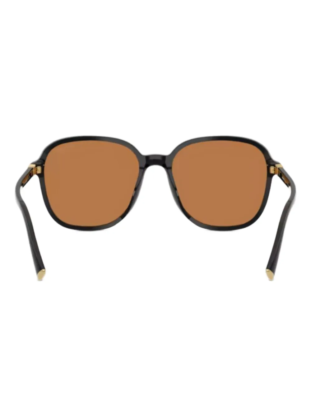 Miu Eyewear Zonnebril met rond montuur en logodetail Zwart