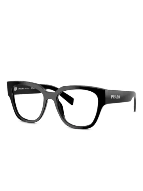 Prada Eyewear round-frame logo-lettering glasses