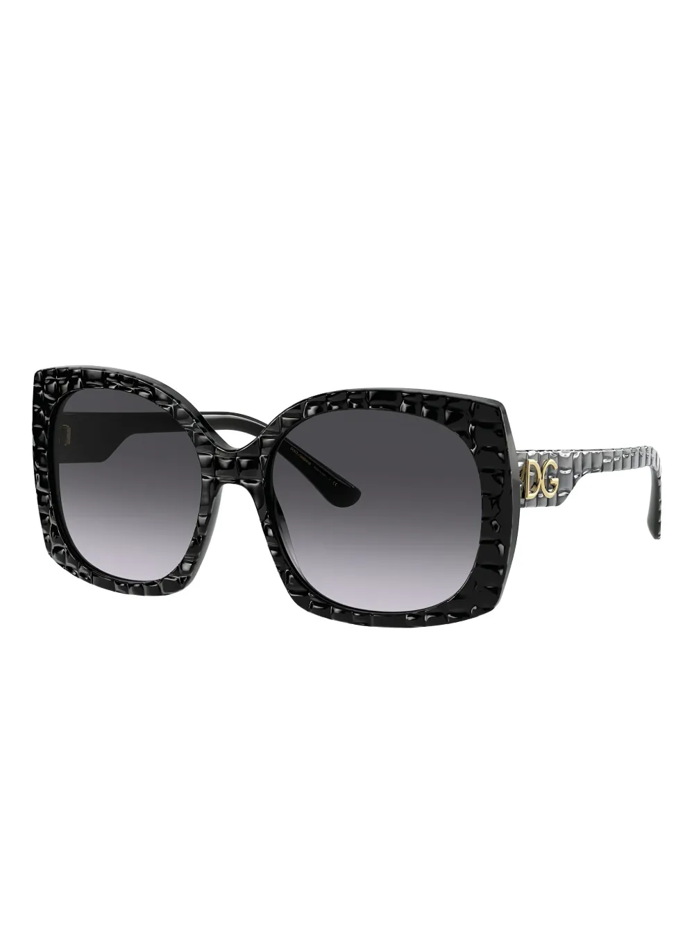 Dolce & Gabbana Eyewear embossed geometric sunglasses - Zwart