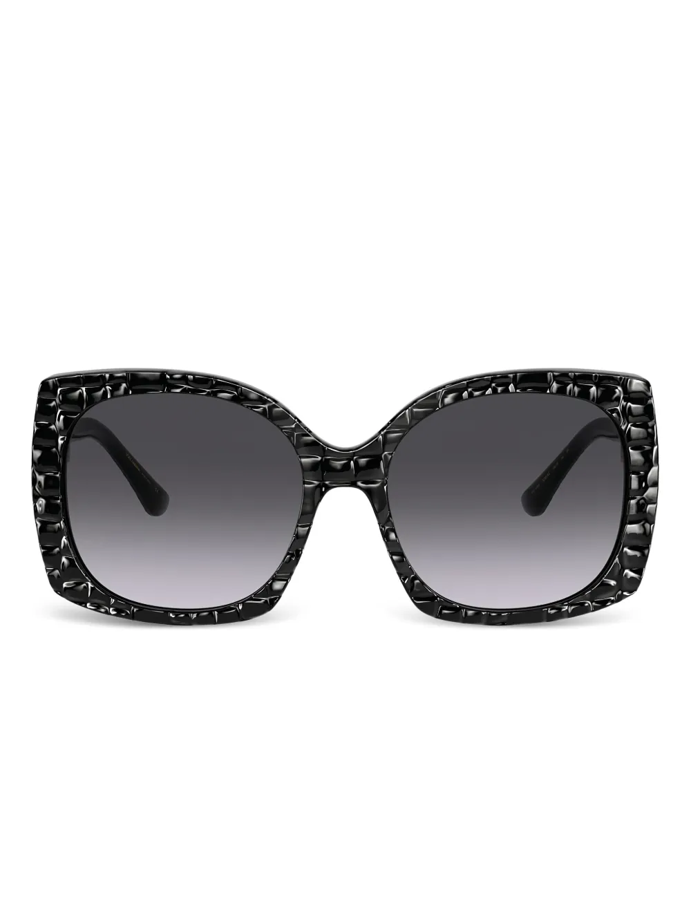 Dolce & Gabbana Eyewear embossed geometric sunglasses - Nero