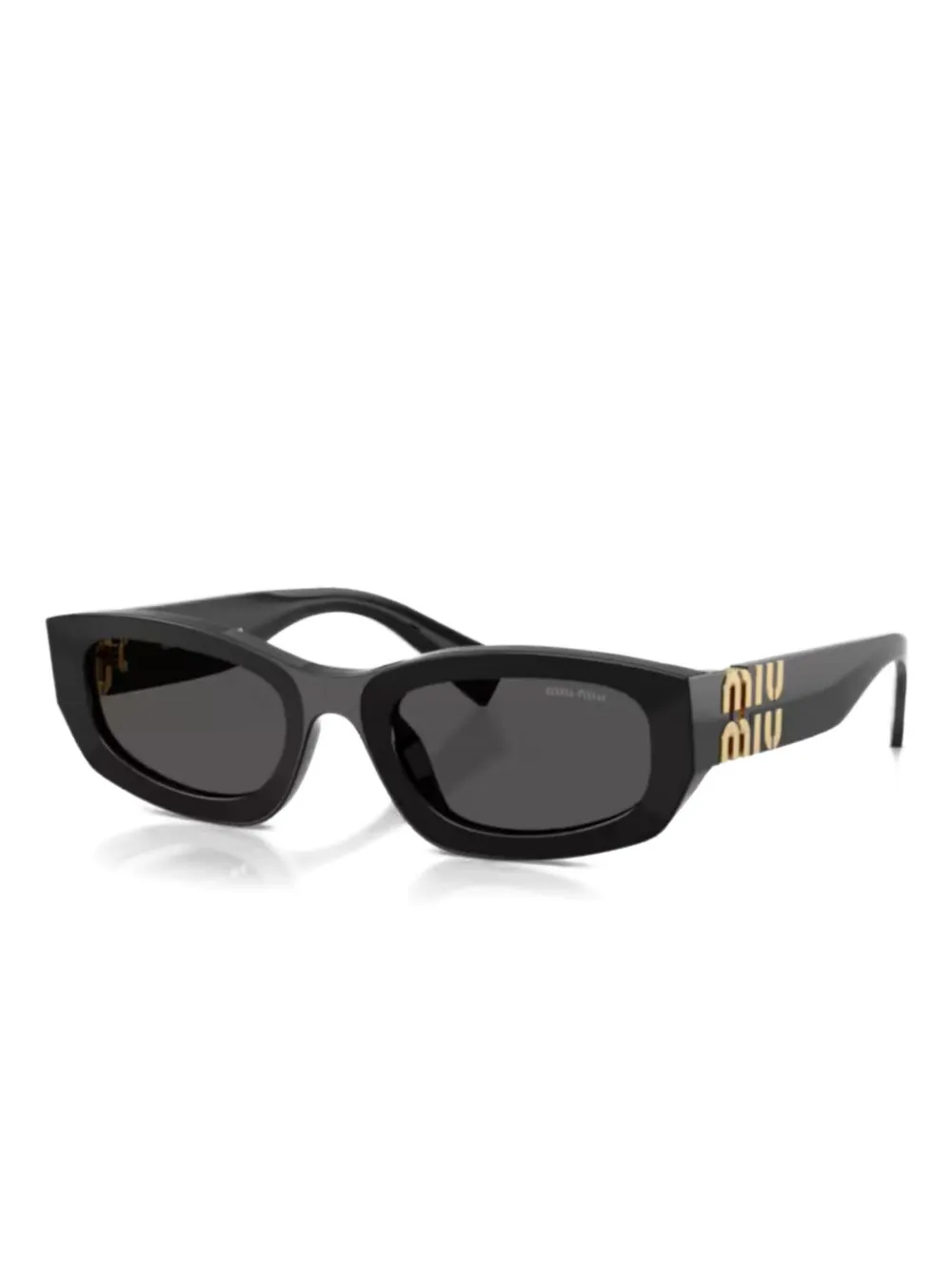 Miu Miu Eyewear logo-detail geometric-frame sunglasses - Zwart