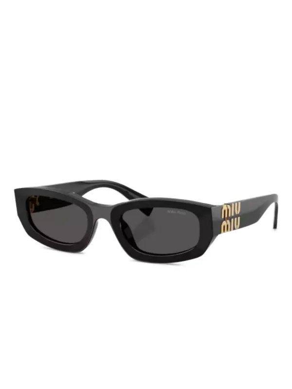 miu miu ロゴメタル サングラス ブラック フルセット Miu Miu Eyewear ジオメトリックフレーム サングラス | ブラック