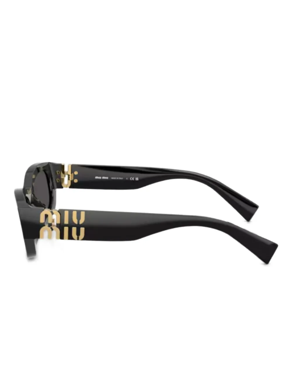 Miu Eyewear Zonnebril met geometrisch montuur Zwart