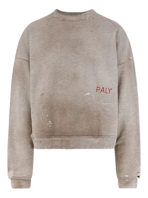 Paly distressed crew-neck sweatshirt