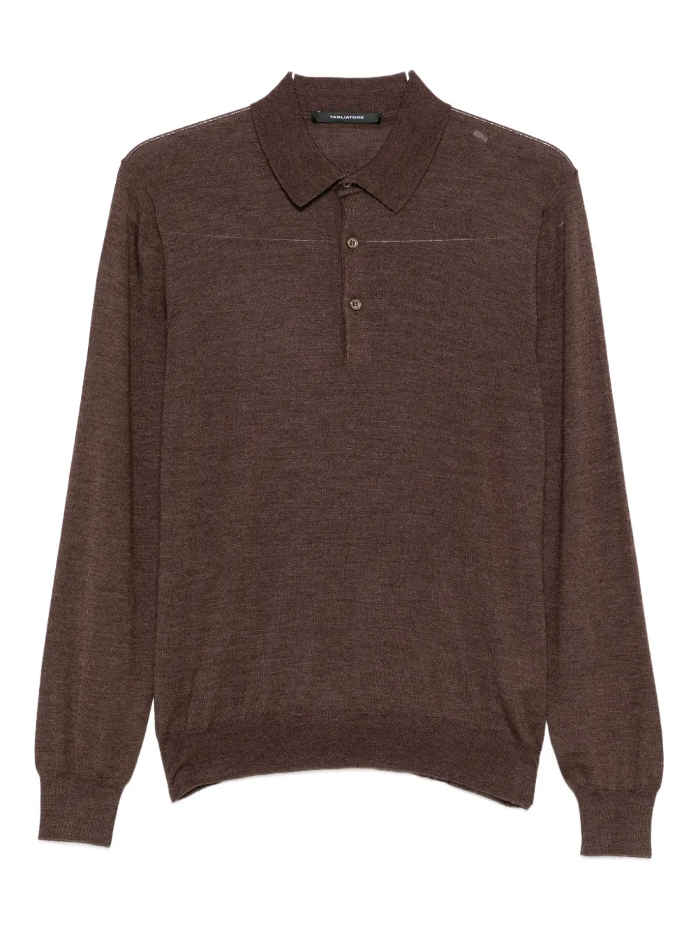 Tagliatore buttoned long-sleeve polo shirt | Image 1