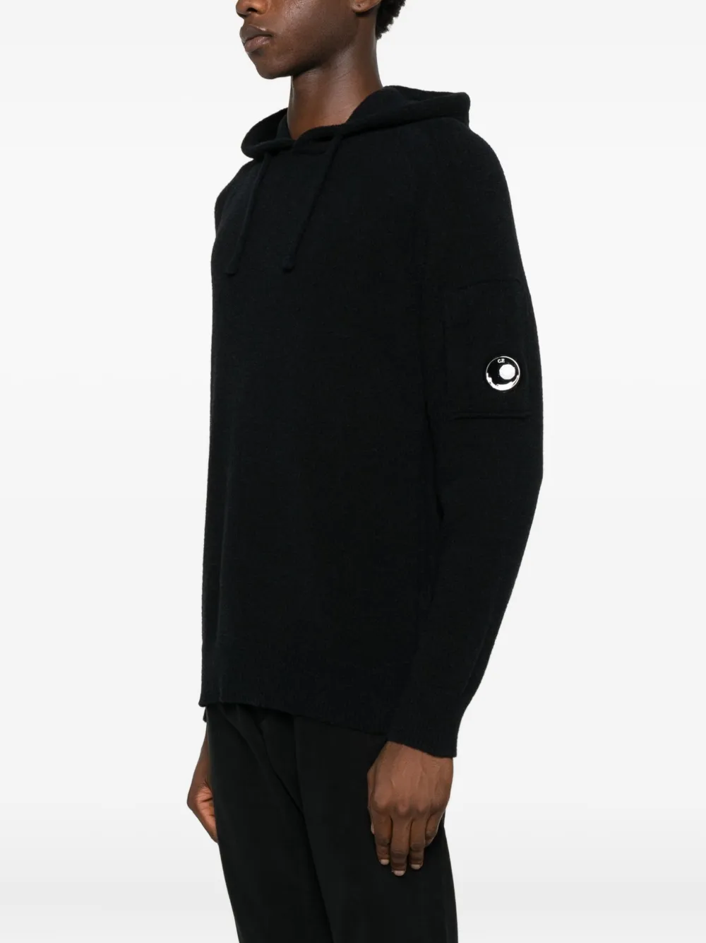 C.P. Company Hoodie met lens detail Zwart