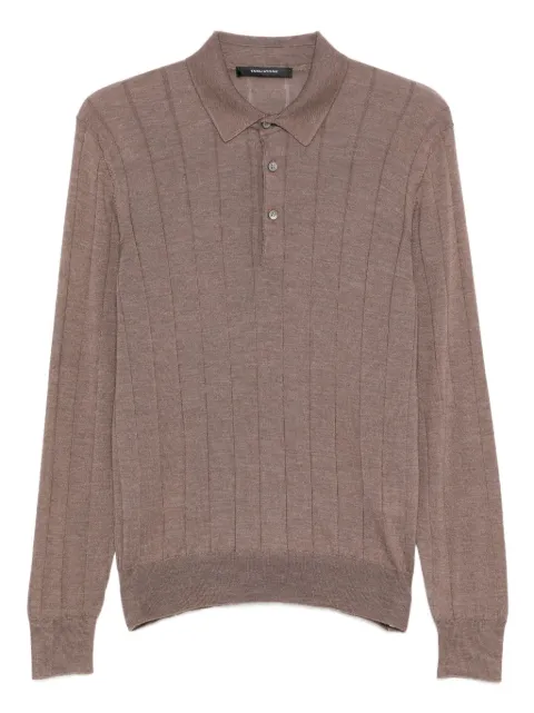 Tagliatore button-placket ribbed polo shirt