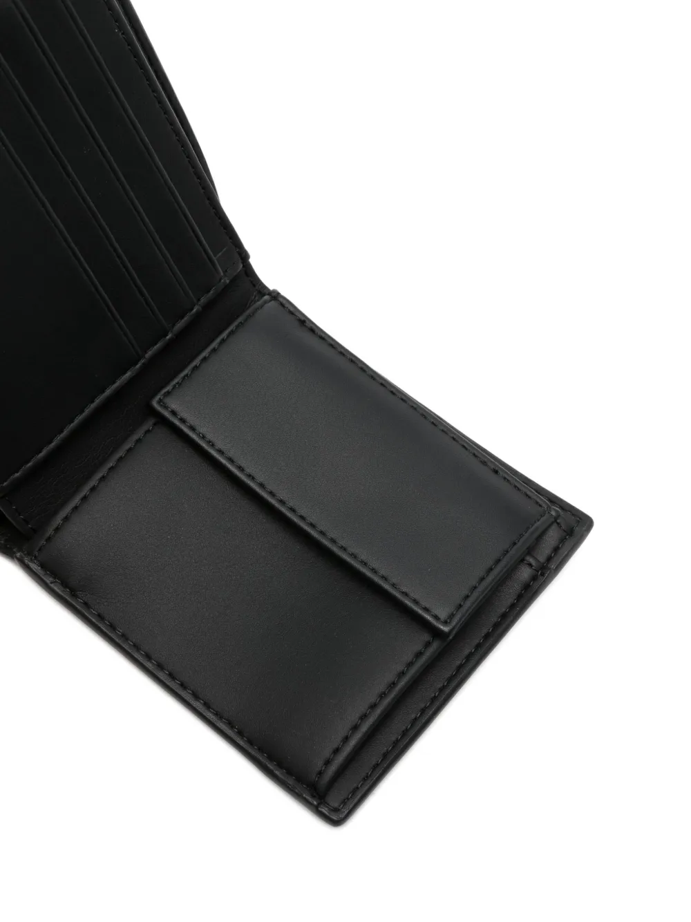 Hugo Boss Textured Panelled Wallet In Black