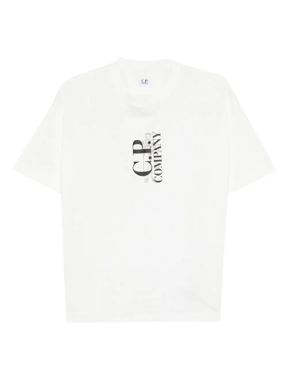 C.P. Company playera con logo estampado | blanco | Image 1