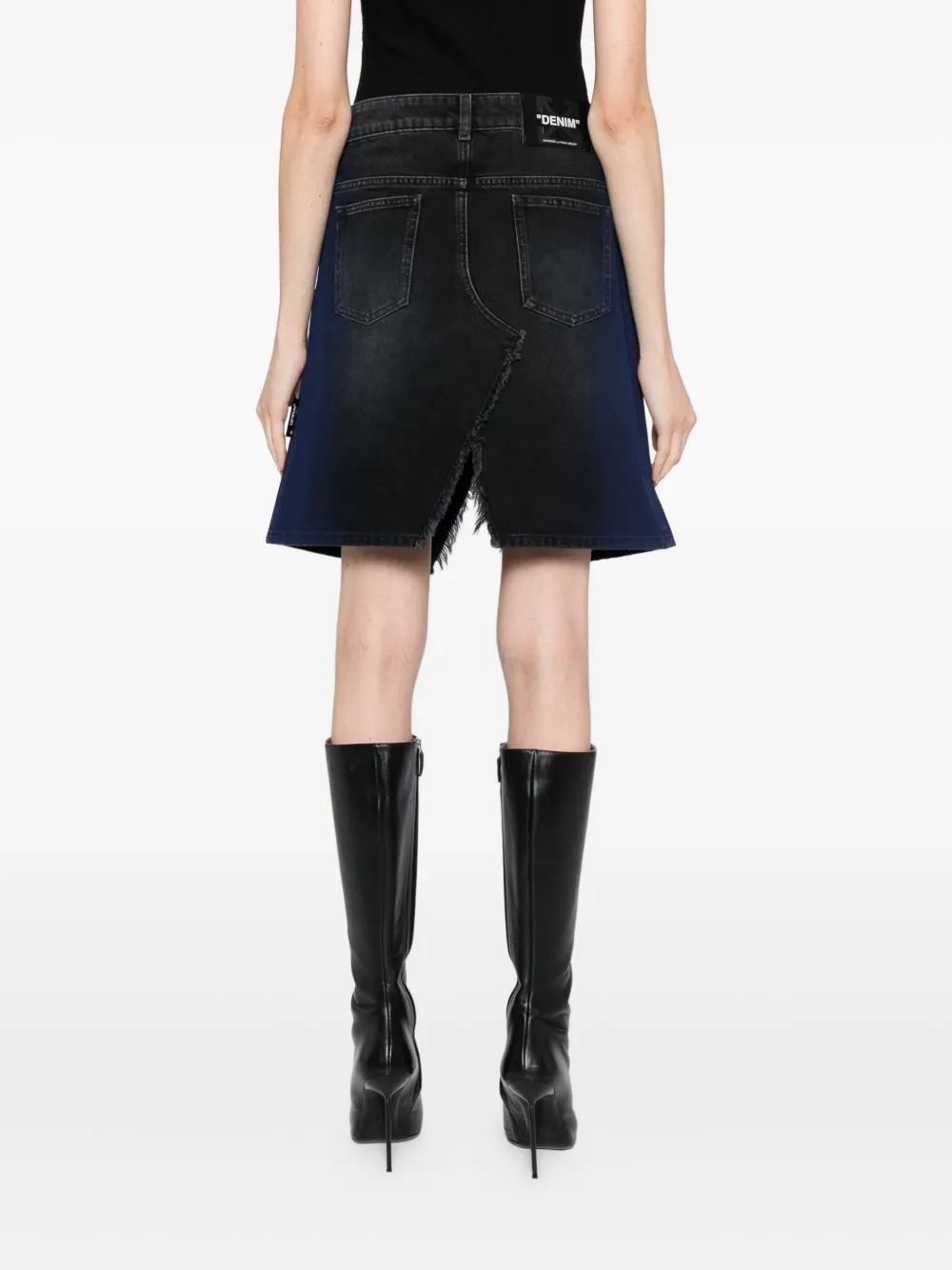 Off-white Spray Jil Denim Skirt In Blue