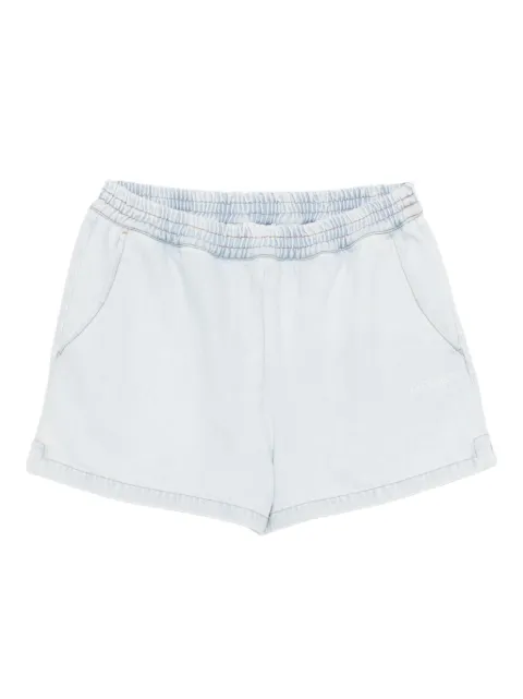Off-White logo-print denim shorts