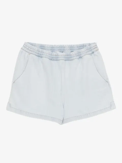 Off-White shorts de mezclilla con logo estampado