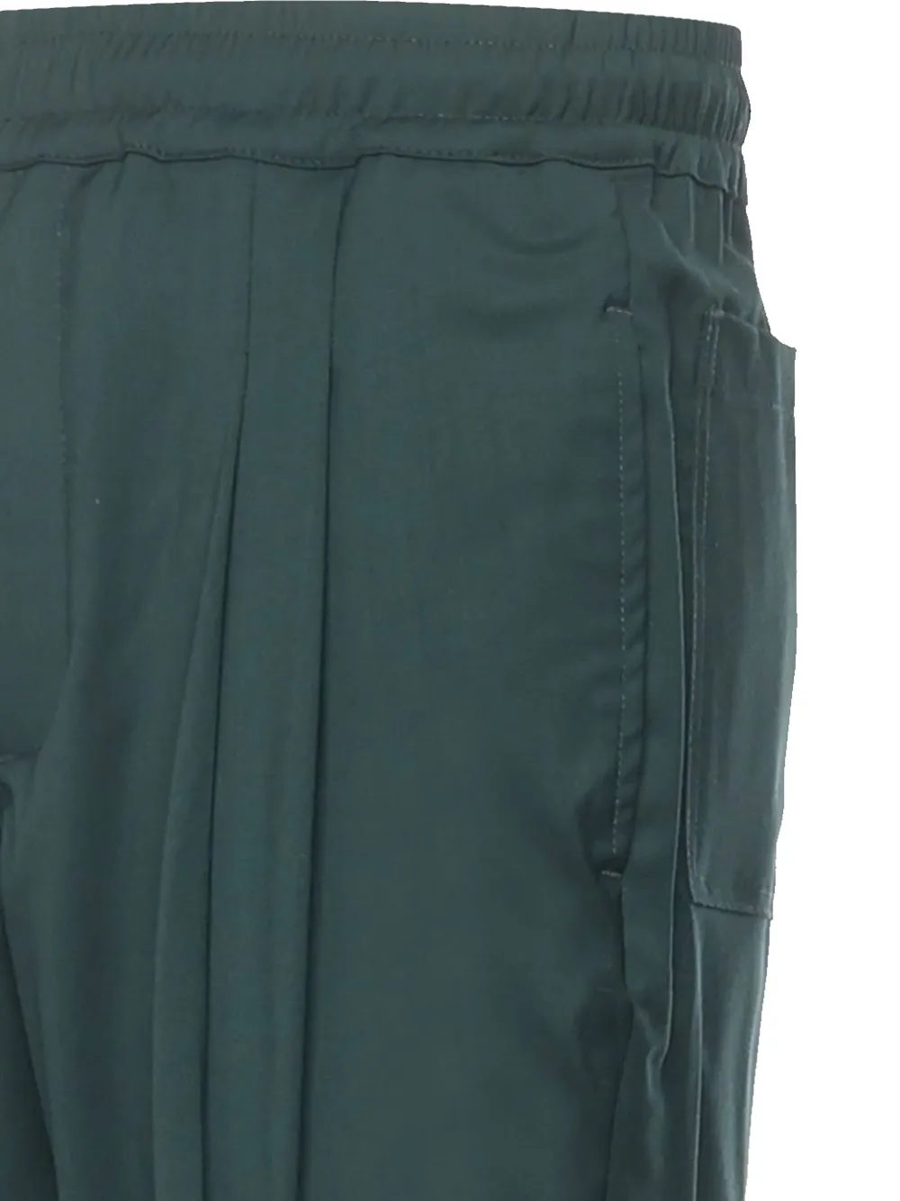 Giuliano Galiano Broek met elastische taille en plooien Groen