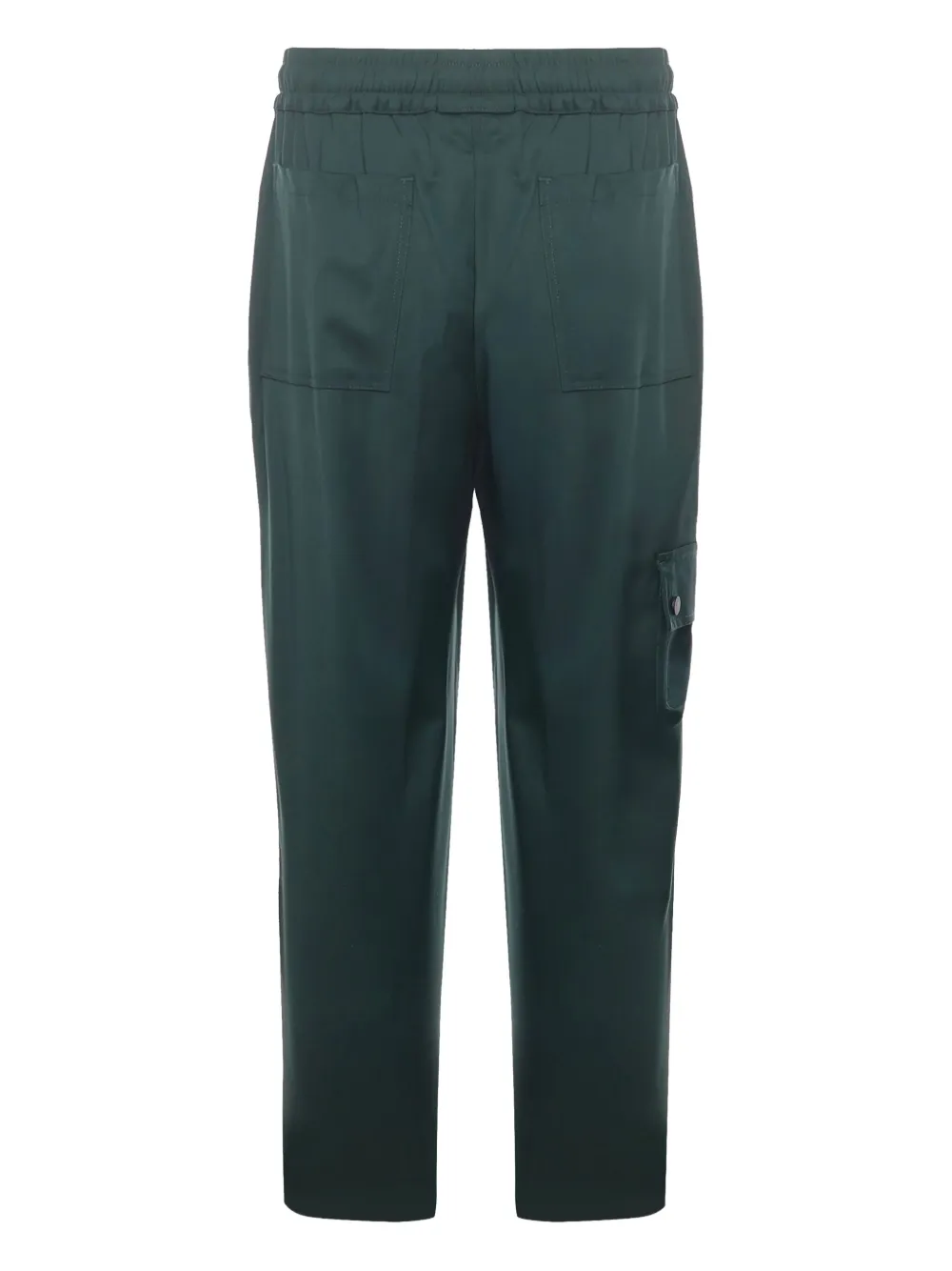 Giuliano Galiano Broek met elastische taille en plooien - Groen