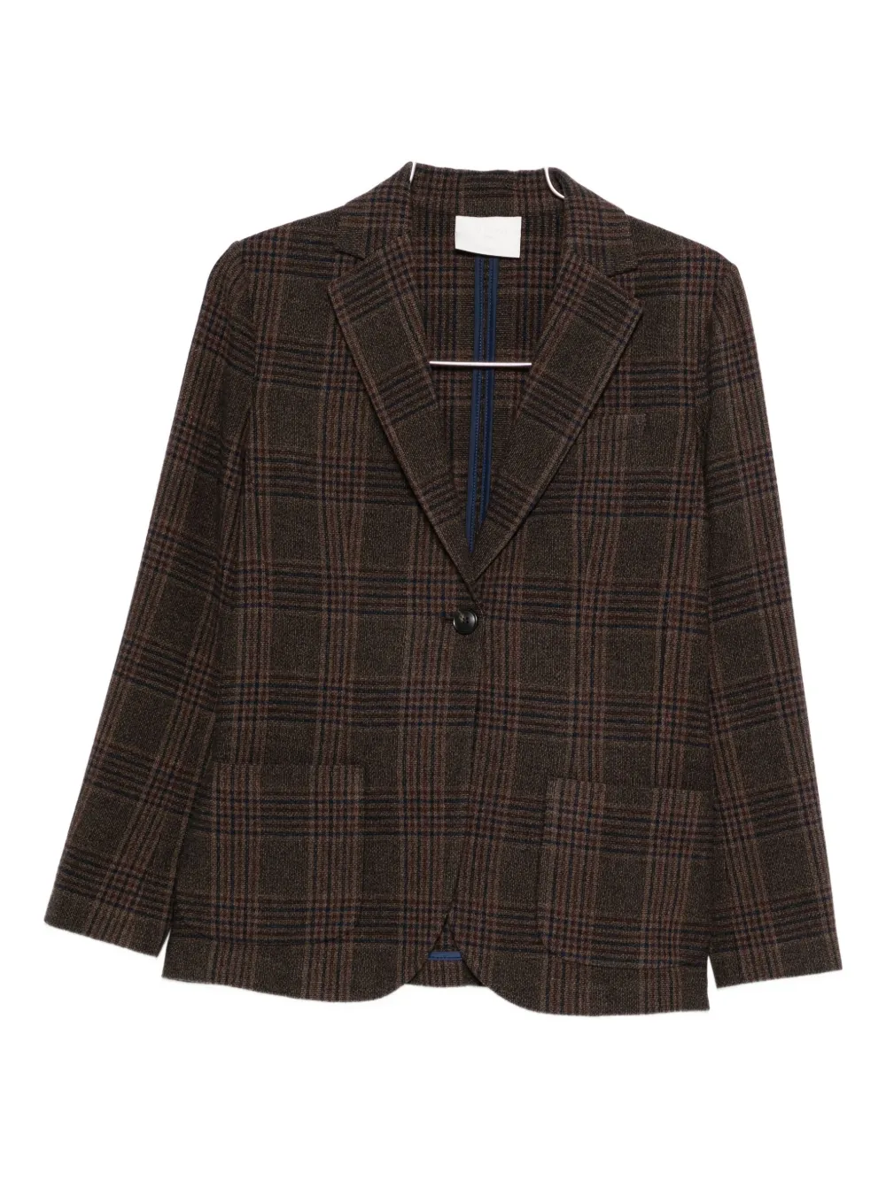Circolo 1901 check-pattern blazer | Brown | Image 1