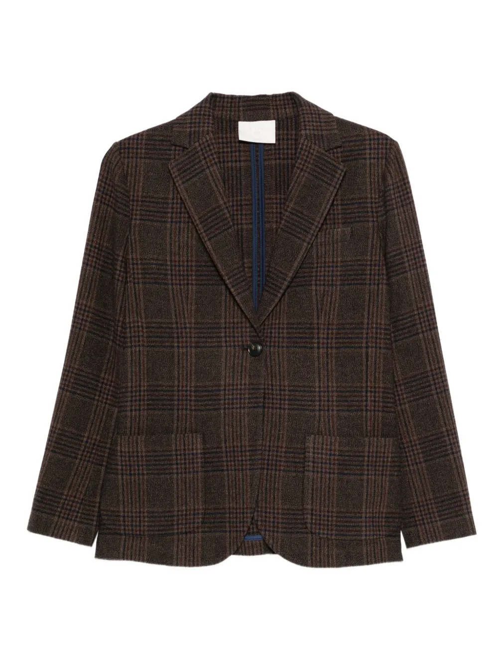 Circolo 1901 check-pattern blazer | Brown | Image 1