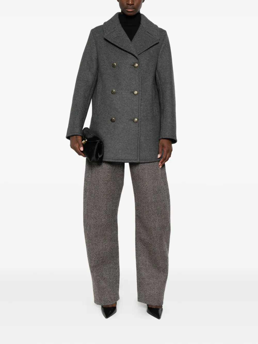 Circolo 1901 Double-breasted Jacket In Gray