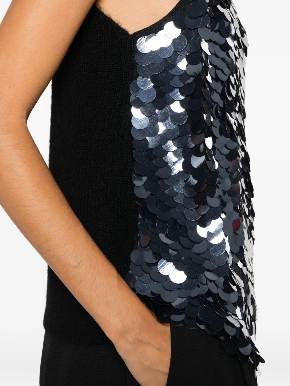 Fabiana Filippi Sequin-embellishment Top In Black