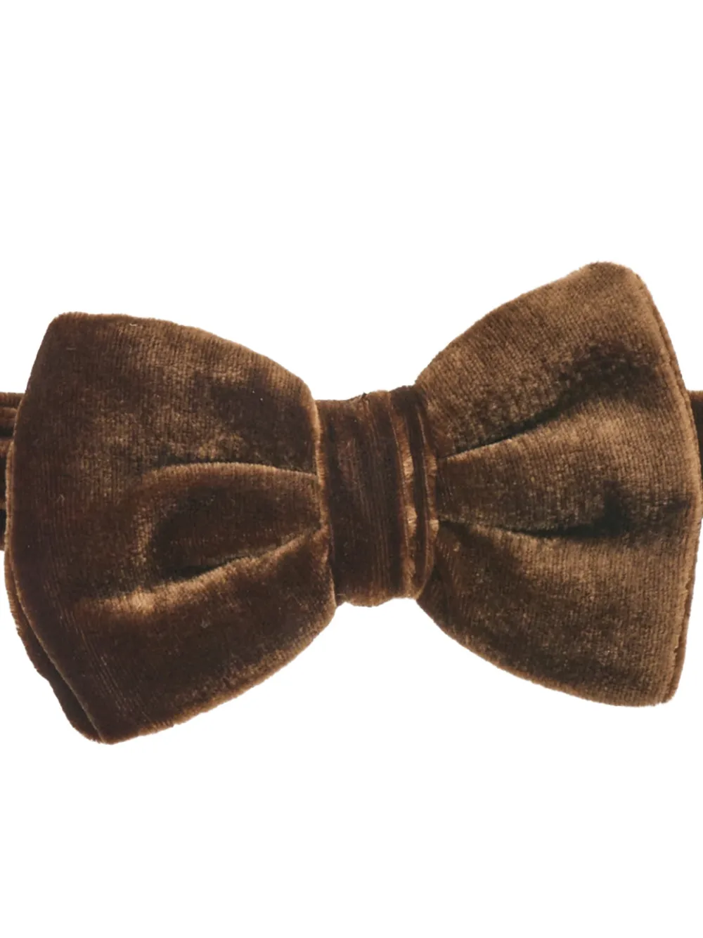 Emporio Armani velvet texture bow tie - Bruin