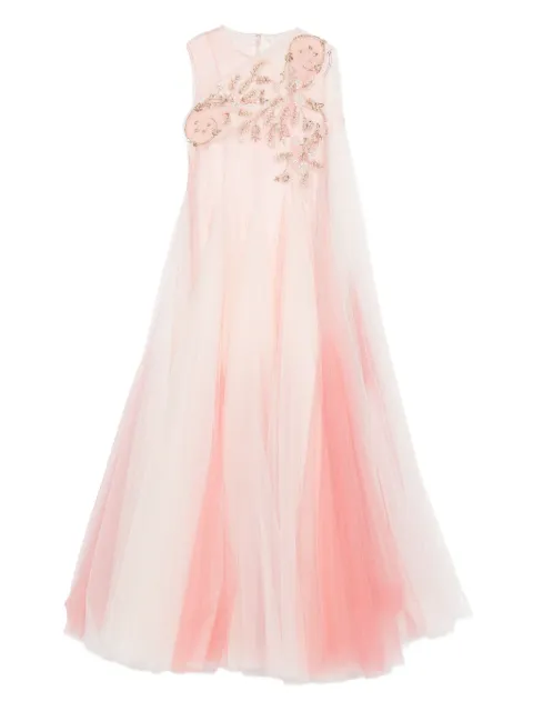 MAISON AVA floral-embellished maxi dress