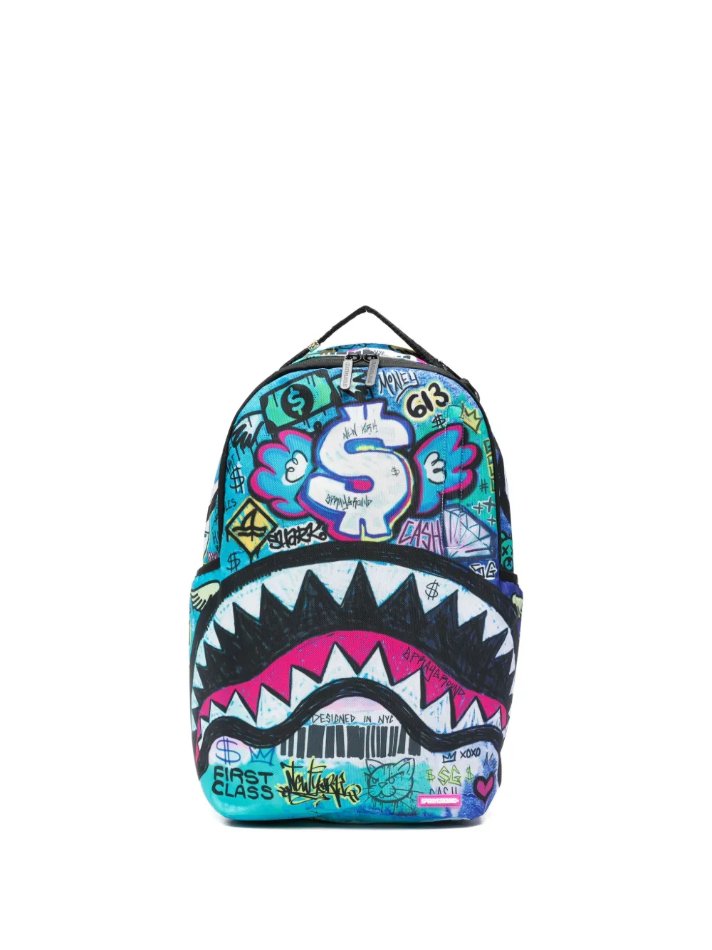 sprayground kid shark-print backpack | Blue | Image 1