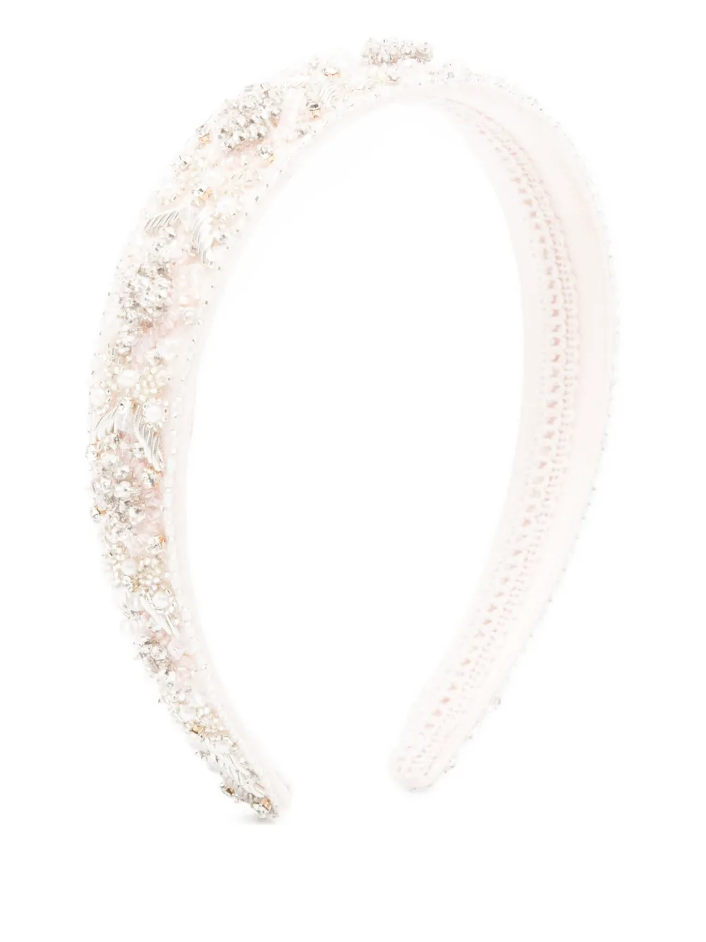 Maison Ava Bead-embellished Hairband In White