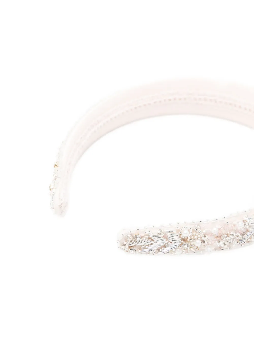 Maison Ava Bead-embellished Hairband In White