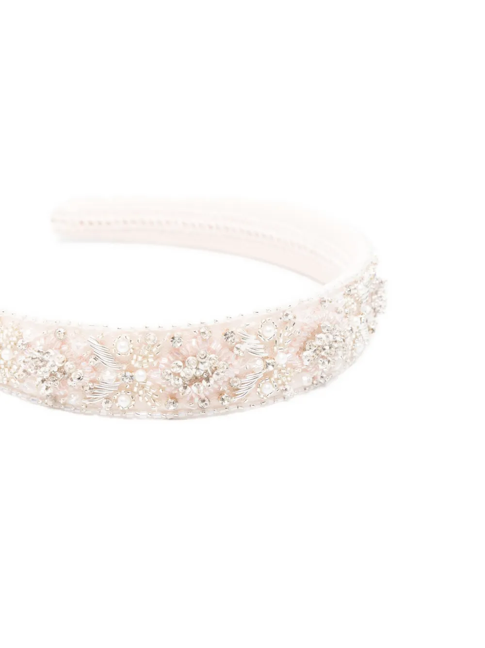 Maison Ava Bead-embellished Hairband In White