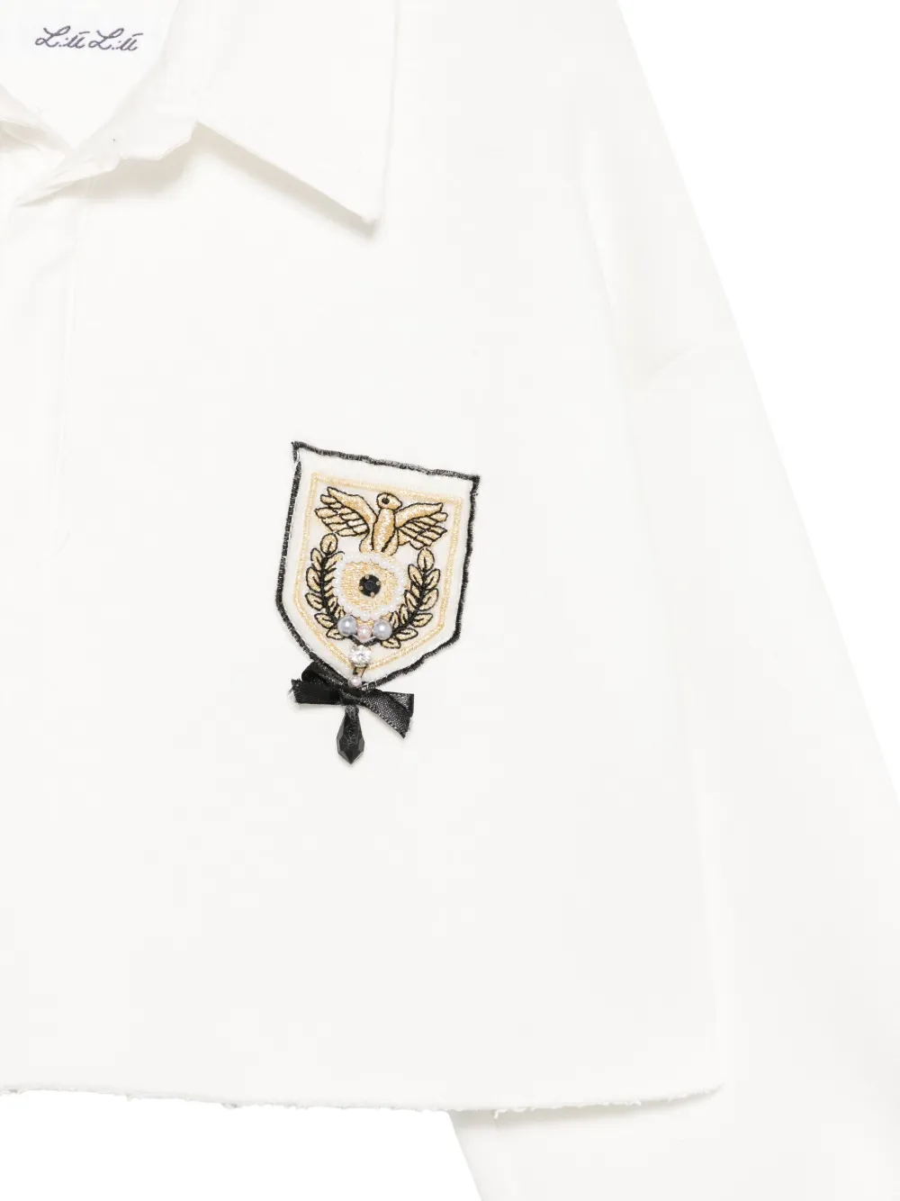 Miss Grant Kids Katoenen poloshirt Wit