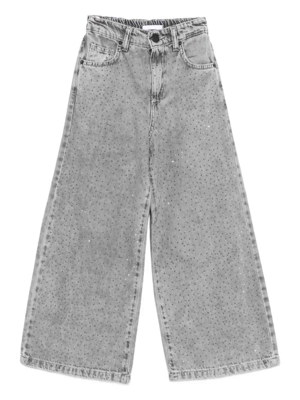 Miss Grant Kids crystal-embellished jeans | Grey | Image 1