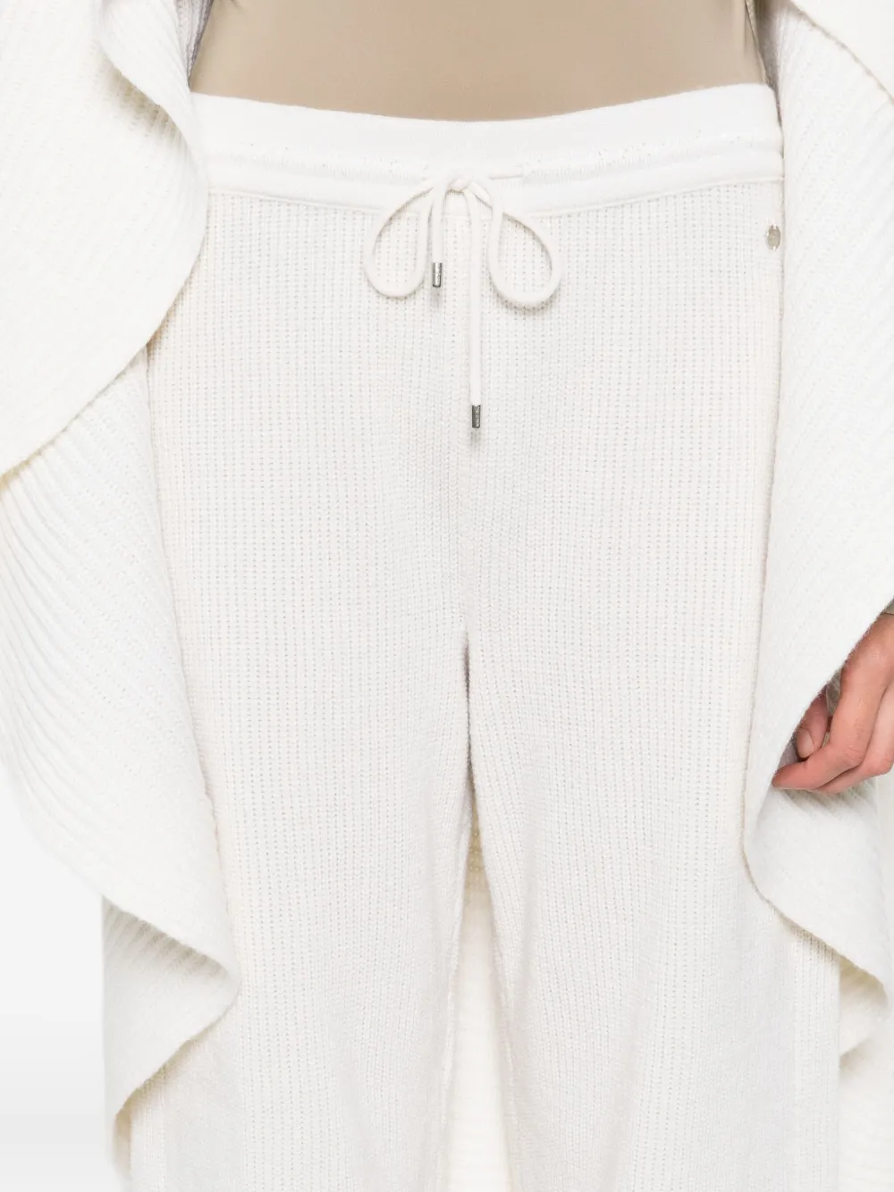 Marccain Drawstring-waist Knitted Pants In White