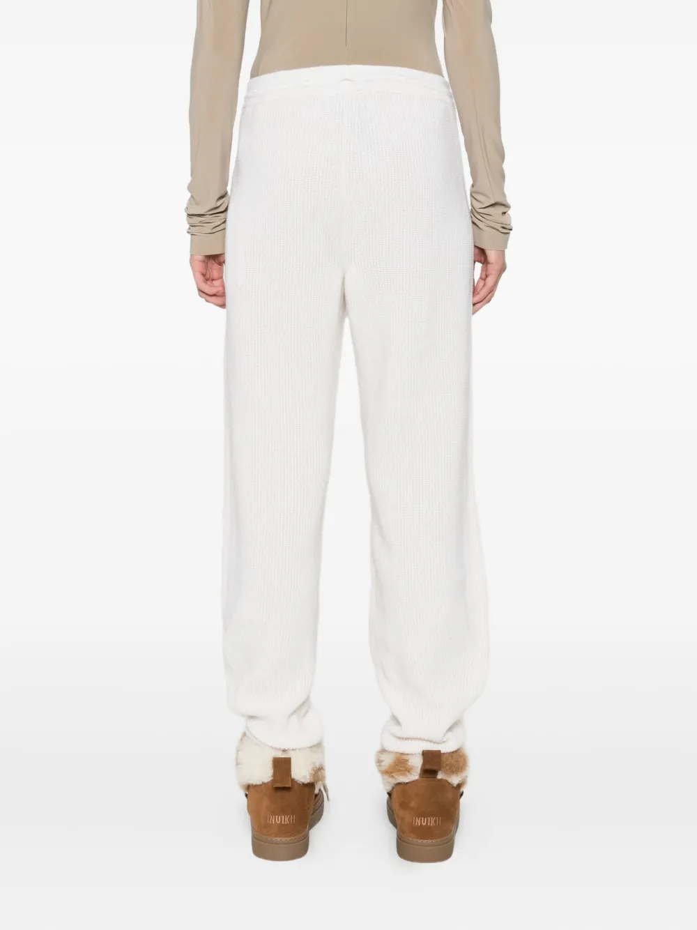Marccain Drawstring-waist Knitted Pants In White