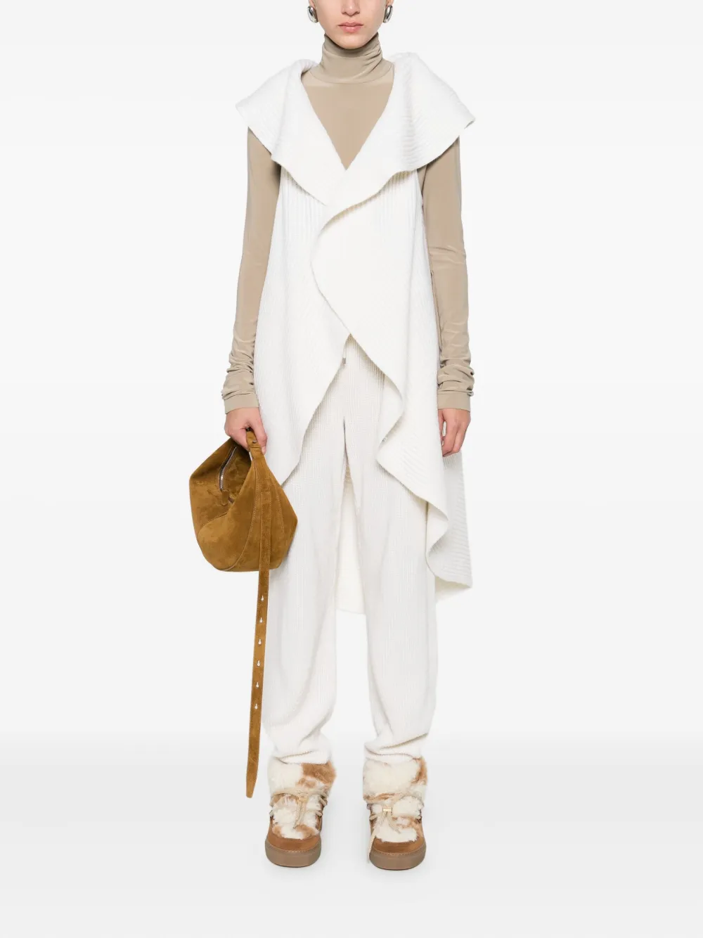 Marccain Drawstring-waist Knitted Pants In White