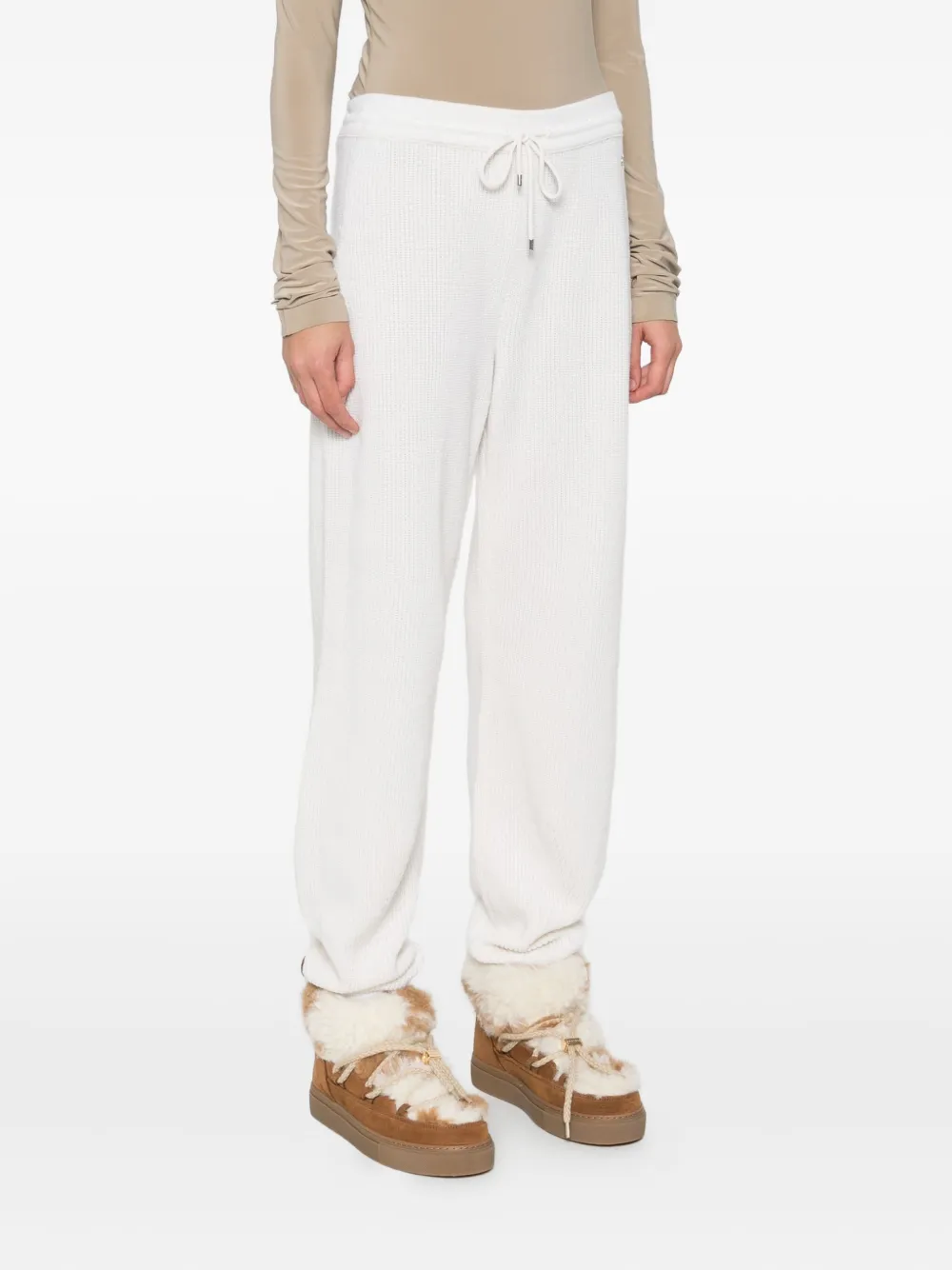 Marccain Drawstring-waist Knitted Pants In White