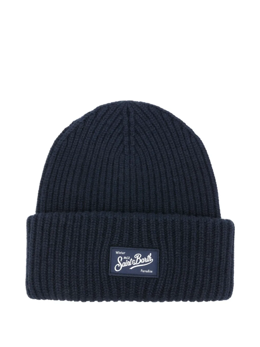 Mc2 Saint Barth Logo-patch Beanie In Blue