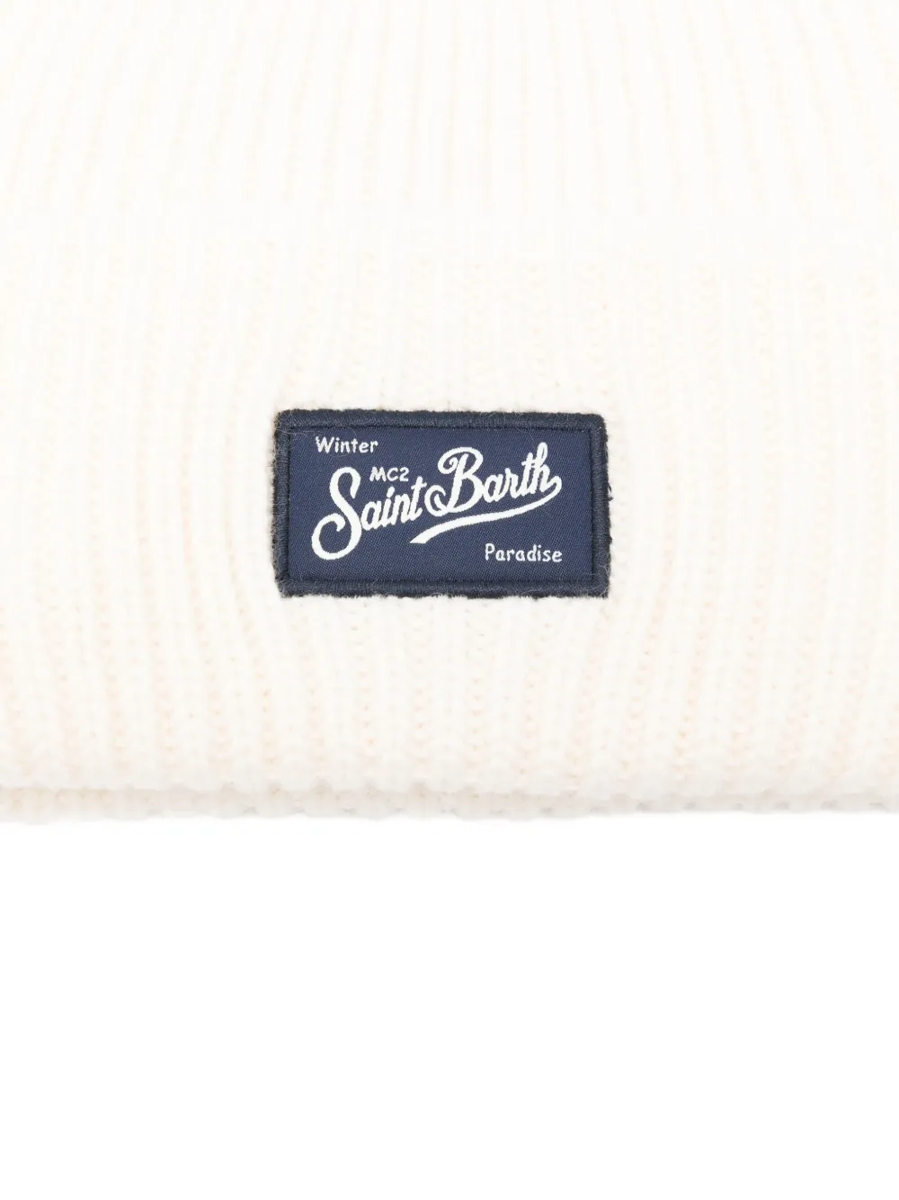 Mc2 Saint Barth Logo-patch Beanie In Neutral