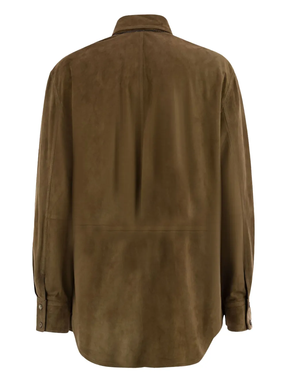 Brunello Cucinelli buttoned suede jacket | Leather Jackets | Image 2