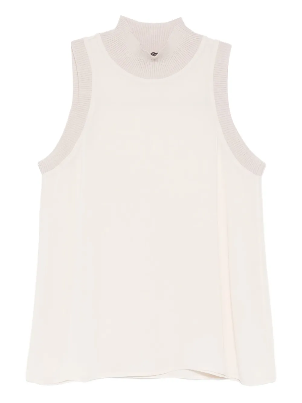 Peserico Top a coste a collo alto - Bianco