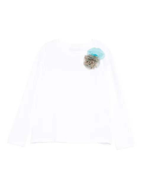 Miss Grant Kids floral-appliqué T-shirt