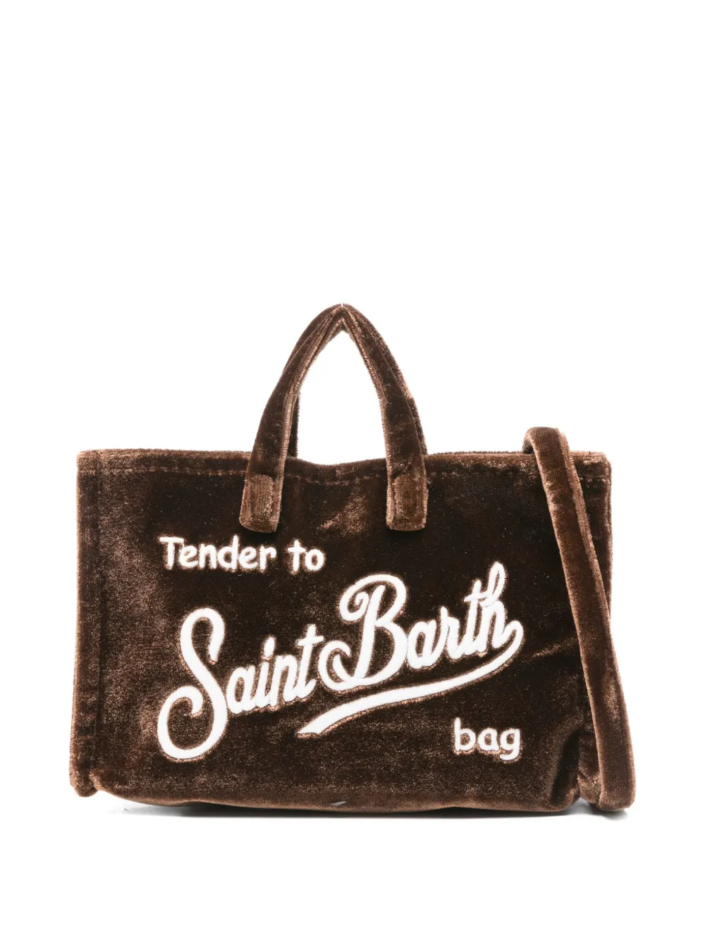 Mc2 Saint Barth Phone Shoulder Bag In Brown