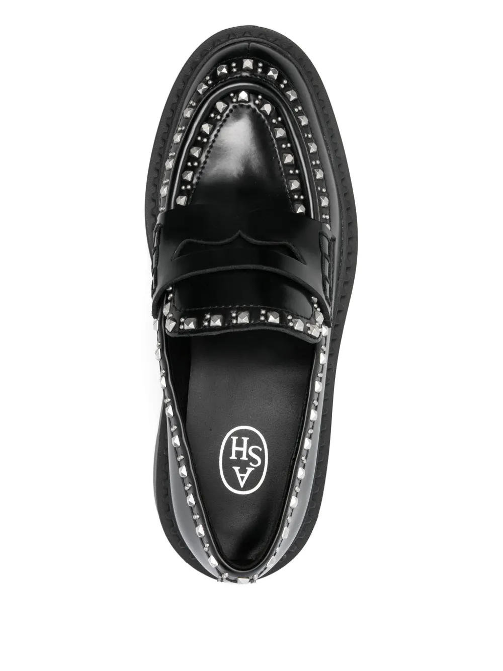 Ash Mikka Leather Loafers In Black