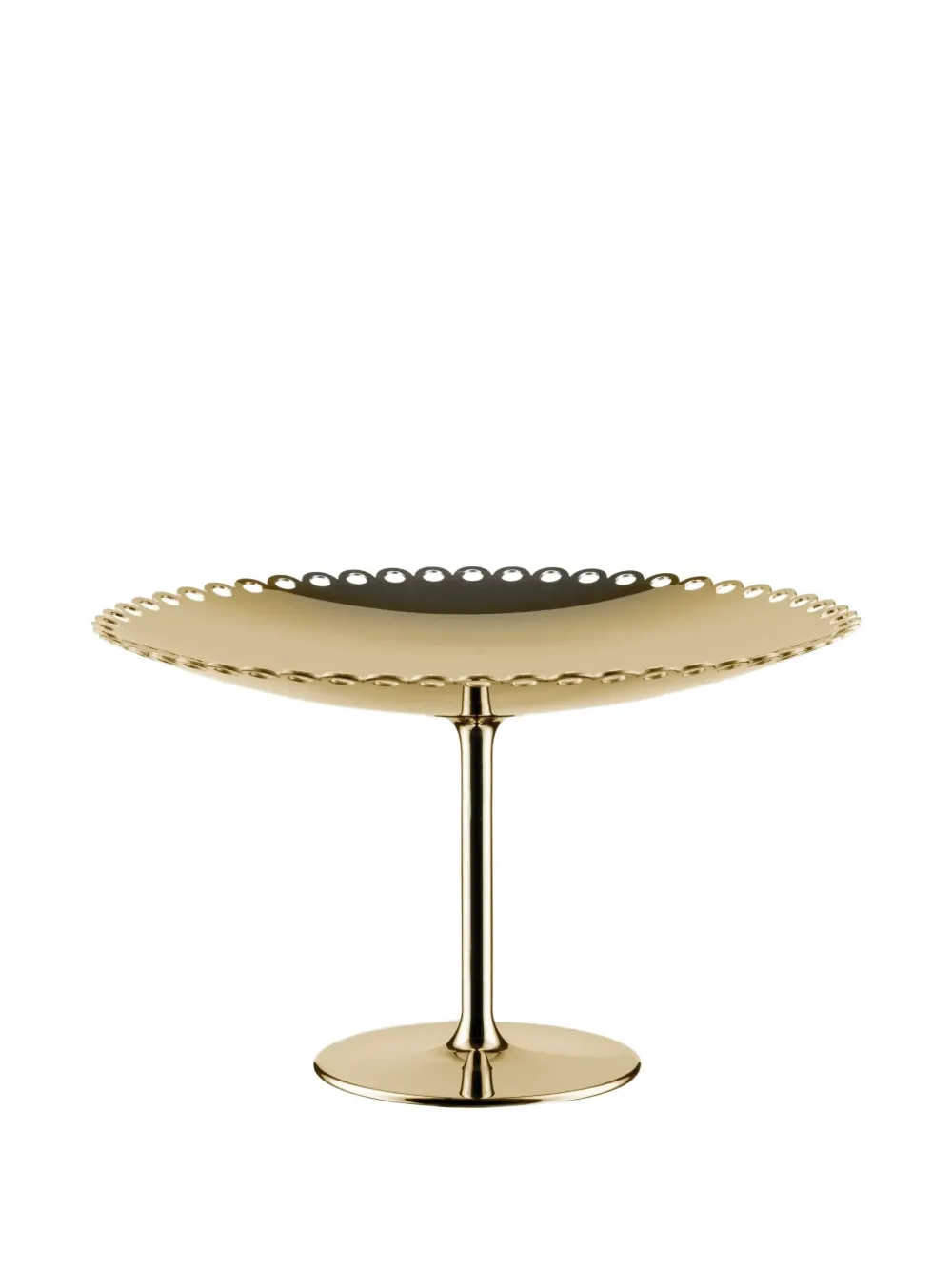 Alessi Edges-detail Cake Stand (24cm) In Gold