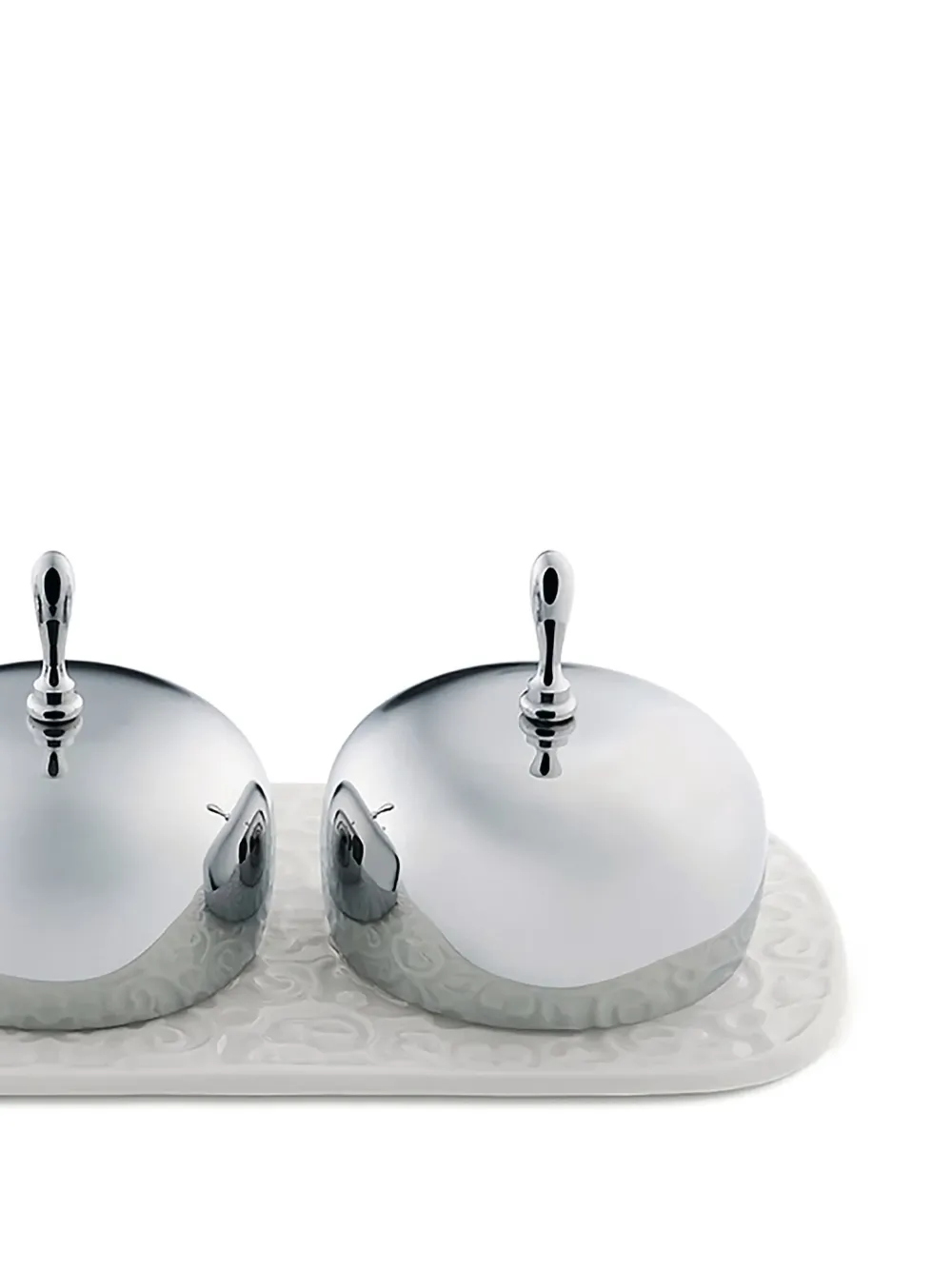Alessi Jam Tray (set Of Three) In Silver