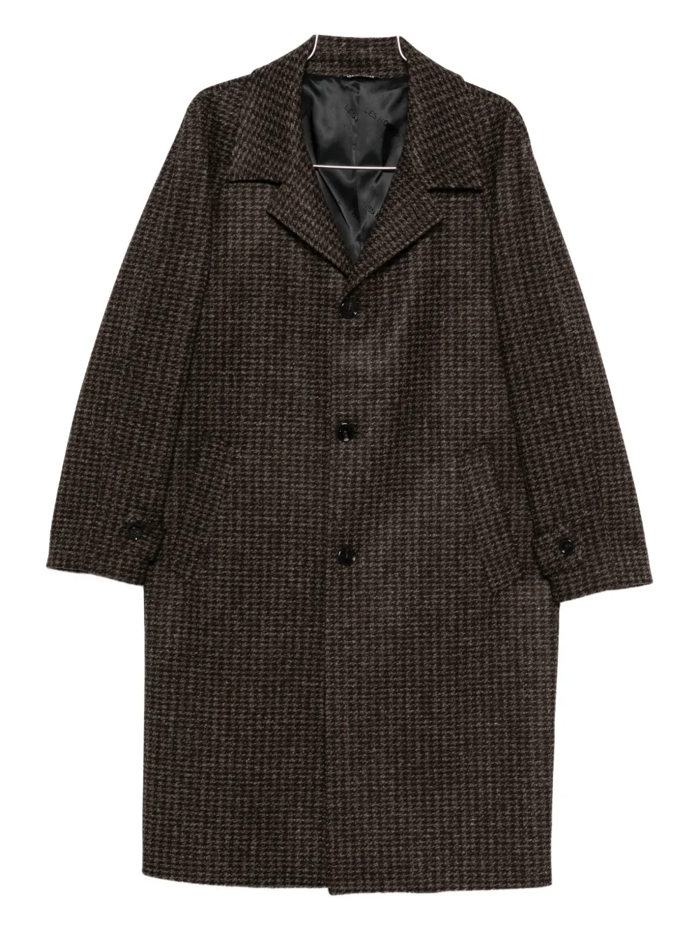 LES HOMMES houndstooth coat - Marrone