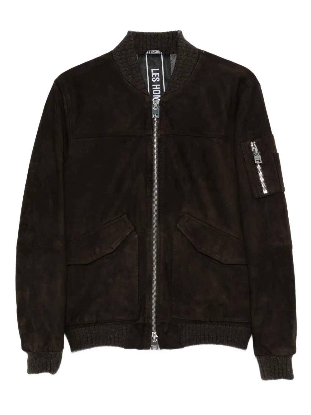 LES HOMMES chamarra bomber con cierre y paneles | marrón | Image 1
