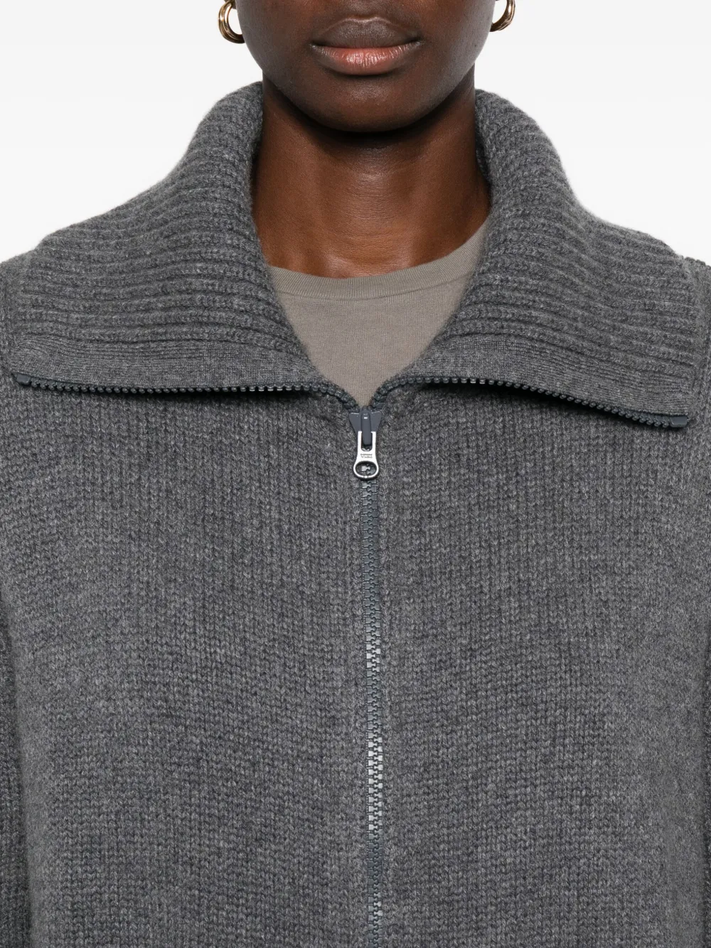 Lisa Yang Drop-shoulder Cardigan In Gray