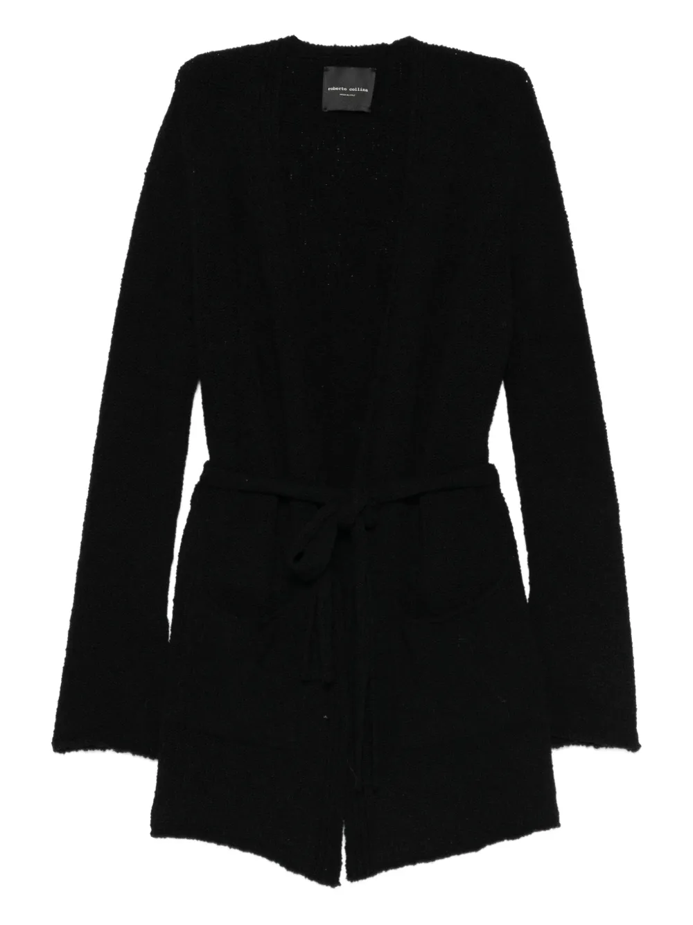 Roberto Collina Tie-waist Cardi-coat In Black