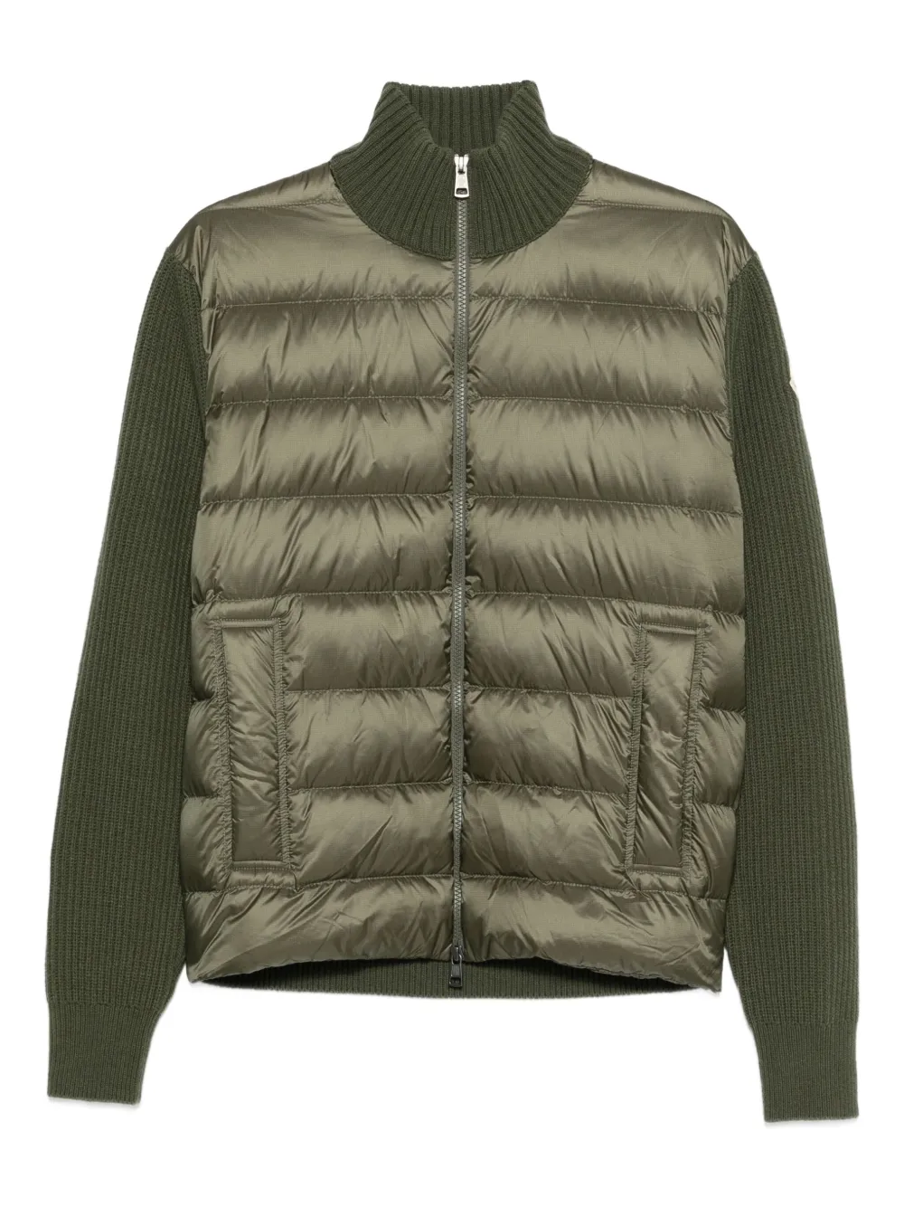 Moncler Cardigan com recorte matelassê | Verde | Image 1