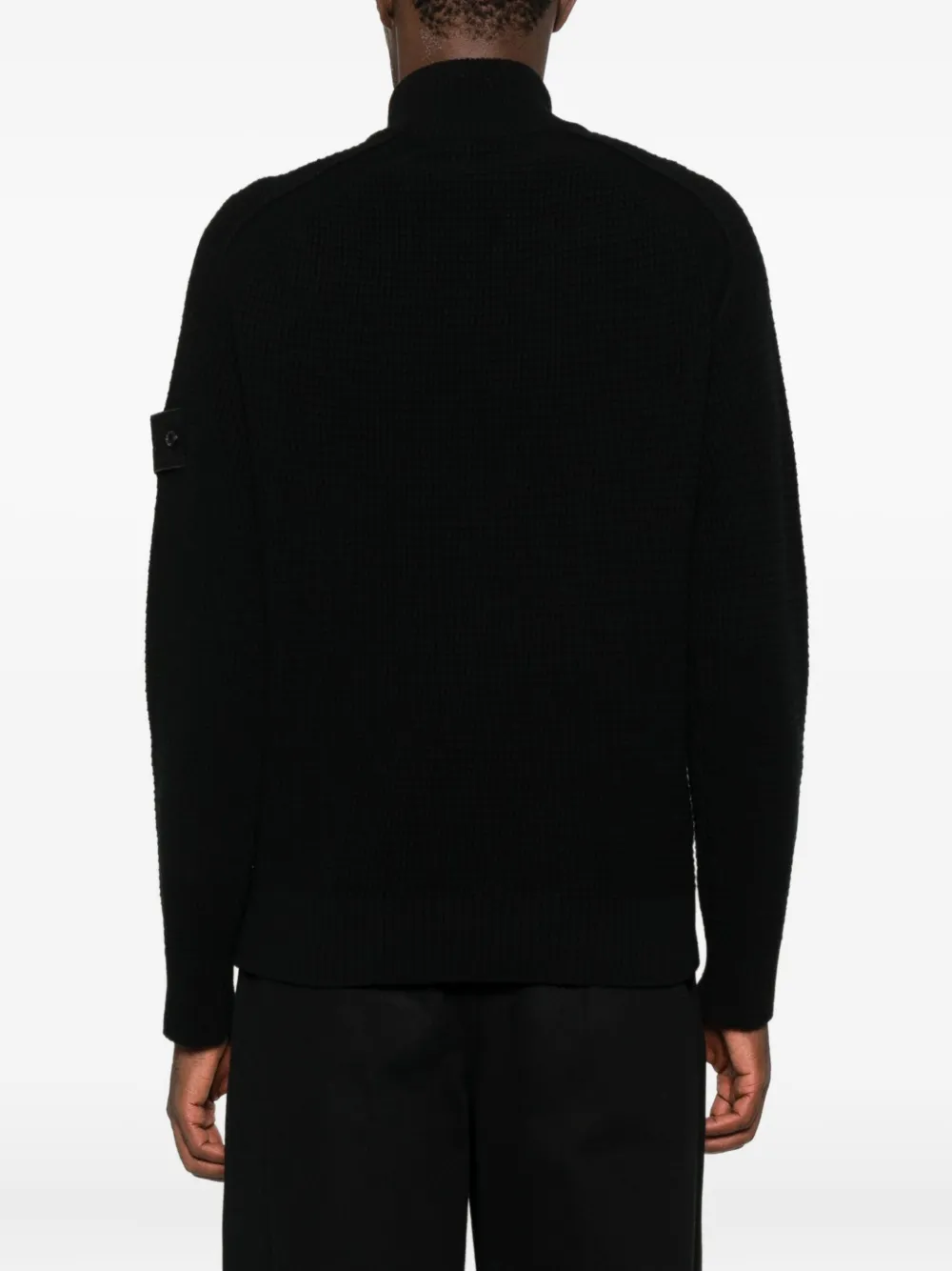 Stone Island Vest met Compass-logopatch Zwart