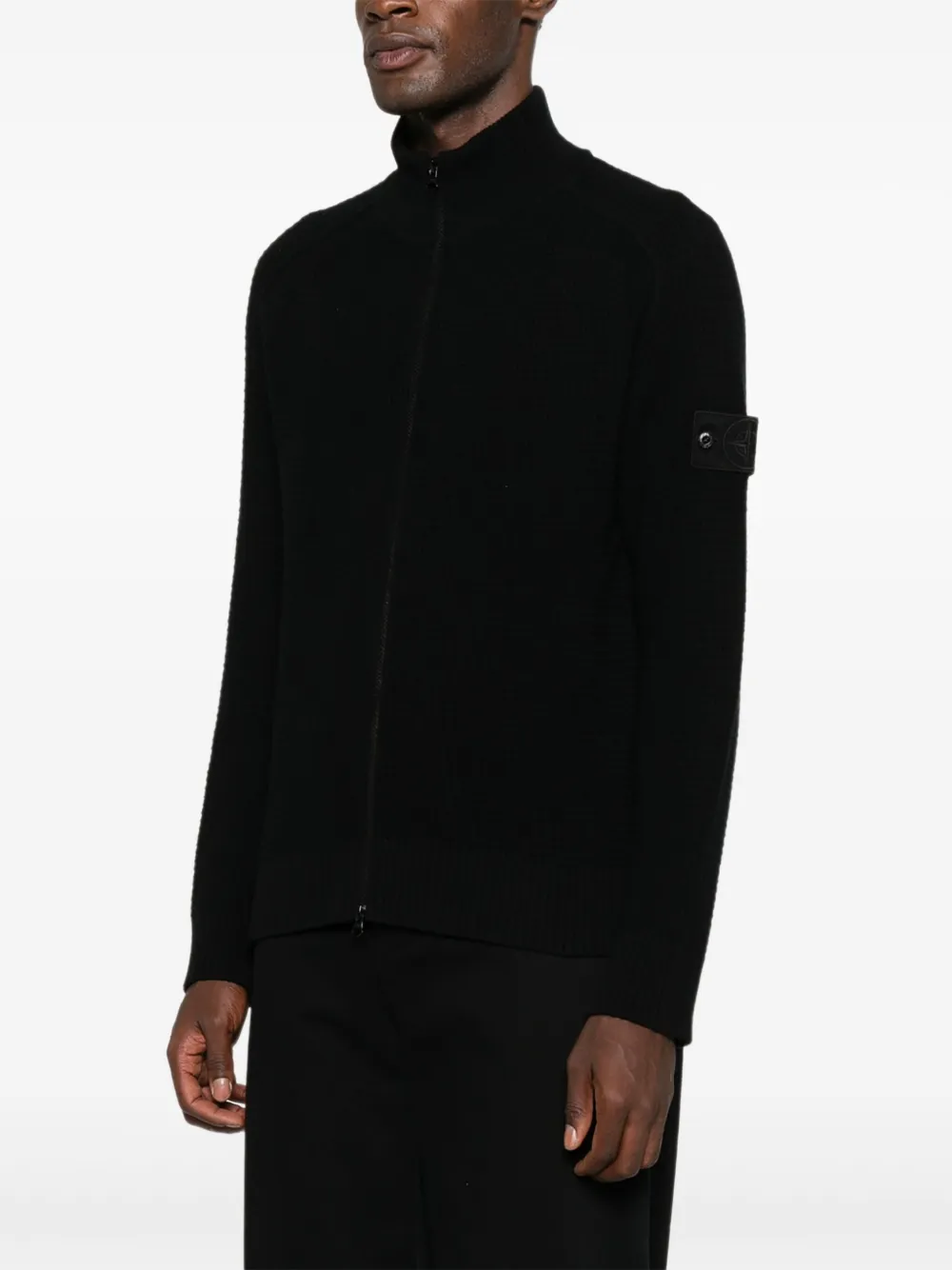 Stone Island Vest met Compass-logopatch Zwart